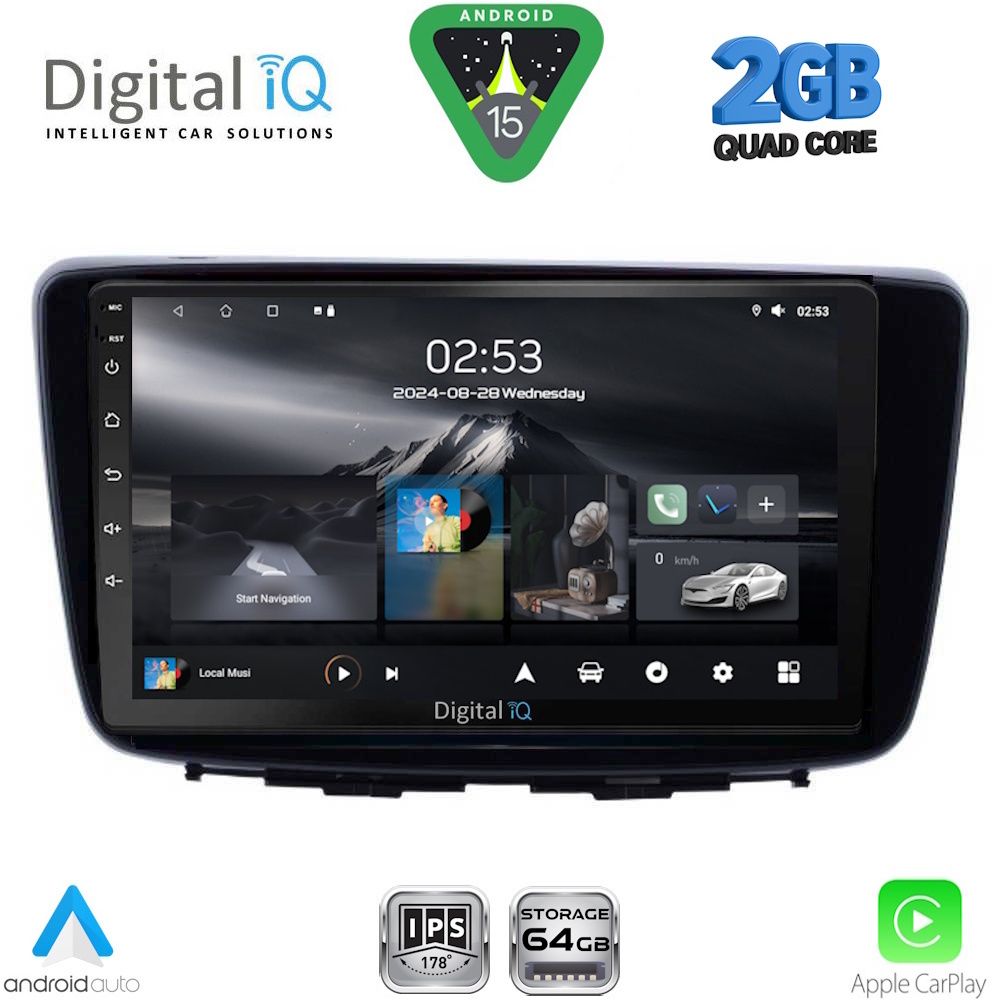 Βλησαρούλης Car Center - DIGITAL IQ RSD 1672_CPA (9inc) MULTIMEDIA TABLET for SUZUKI BALENO mod. 2016-2022