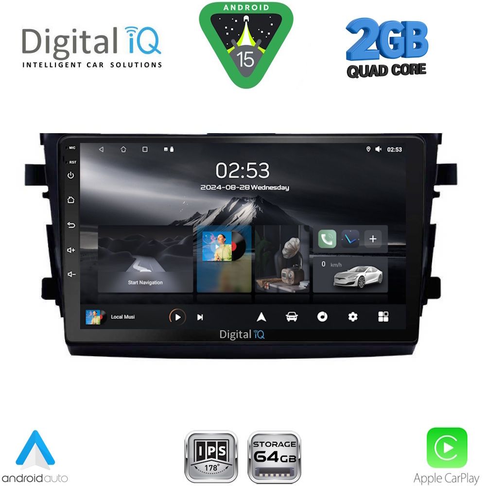 Βλησαρούλης Car Center - DIGITAL IQ RSD 1674_CPA (9inc) MULTIMEDIA TABLET for SUZUKI CELERIO mod. 2015-2021