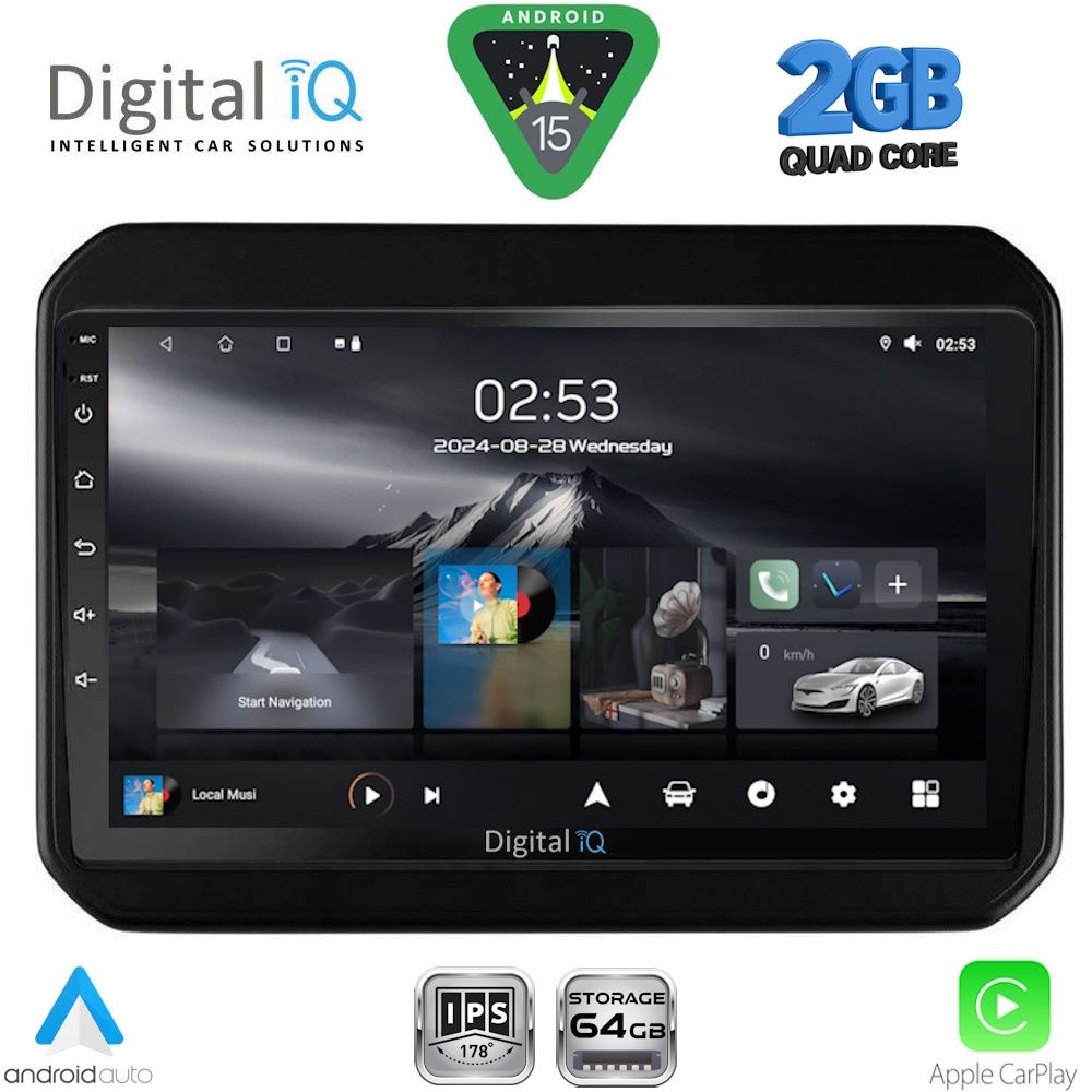 Βλησαρούλης Car Center - DIGITAL IQ RSD 1676_CPA (9inc) MULTIMEDIA TABLET for SUZUKI IGNIS mod. 2016-2026