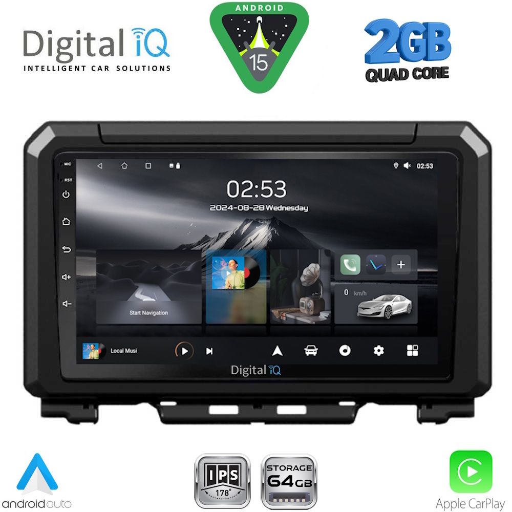 Βλησαρούλης Car Center - DIGITAL IQ RSD 1679_CPA (9inc) MULTIMEDIA TABLET for SUZUKI JIMNY mod. 2017-2026