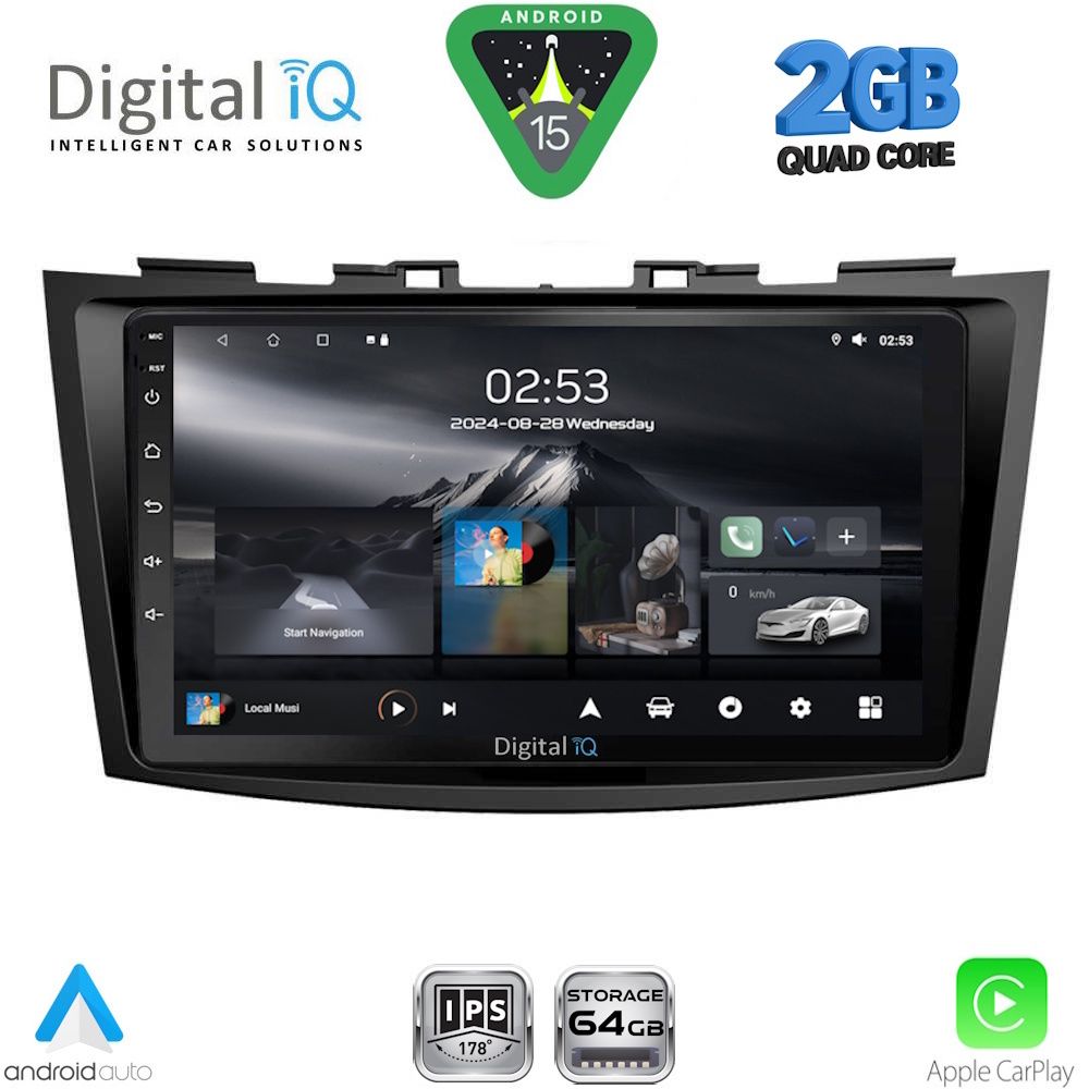Βλησαρούλης Car Center - DIGITAL IQ RSD 1685_CPA (9inc) MULTIMEDIA TABLET for SUZUKI SWIFT mod. 2011-2016