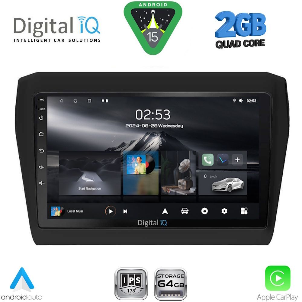 Βλησαρούλης Car Center - DIGITAL IQ RSD 1686_CPA (9inc) MULTIMEDIA TABLET for SUZUKI SWIFT mod. 2017-2026