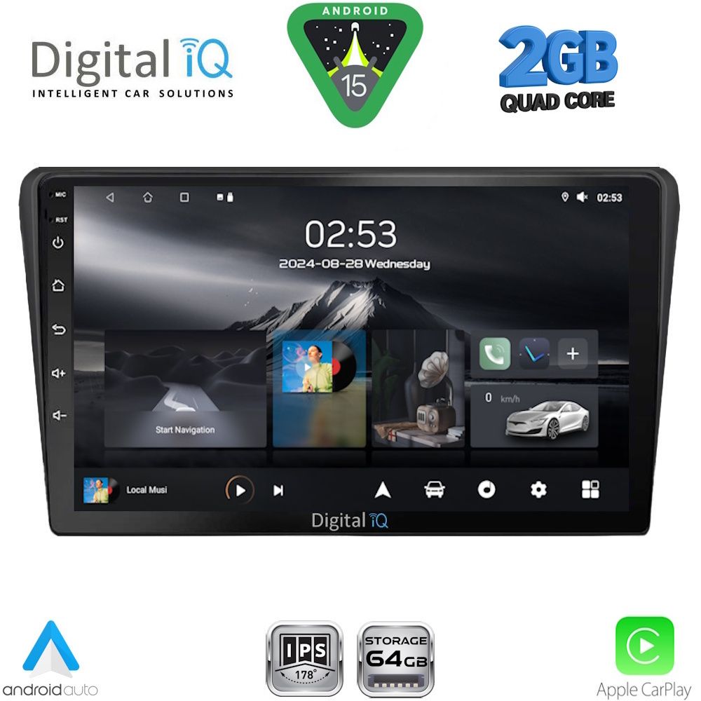 Βλησαρούλης Car Center - DIGITAL IQ RSD 1704BL_CPA (9inc) MULTIMEDIA TABLET for TOYOTA AVENSIS (T25) mod. 2003-2009 (BLACK)