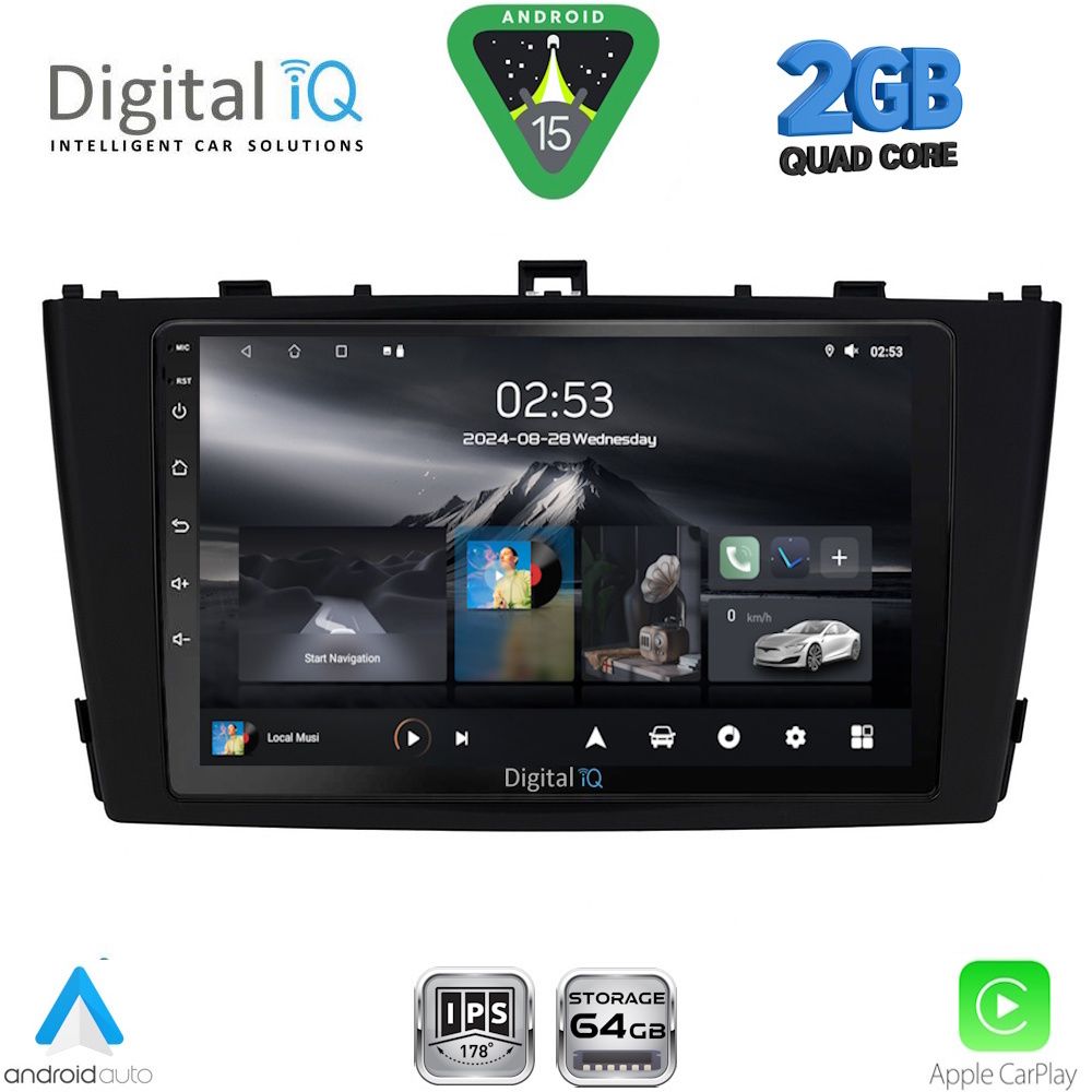 Βλησαρούλης Car Center - DIGITAL IQ RSD 1705BL_CPA (9inc) MULTIMEDIA TABLET for TOYOTA AVENSIS (T27) mod. 2009-2015 (BLACK)