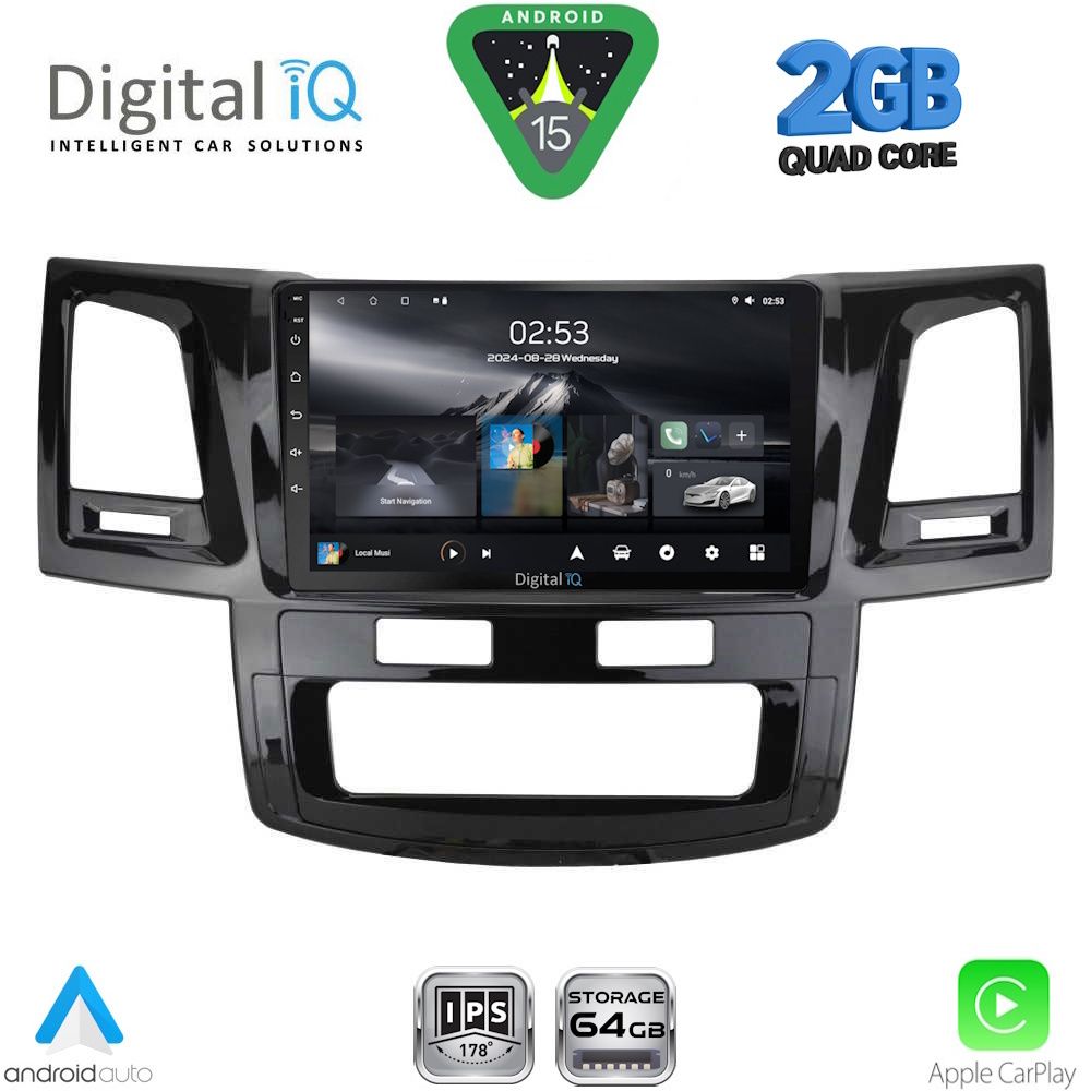 Βλησαρούλης Car Center - DIGITAL IQ RSD 1720_CPA (9inc) MULTIMEDIA TABLET for TOYOTA HILUX mod. 2005-2016
