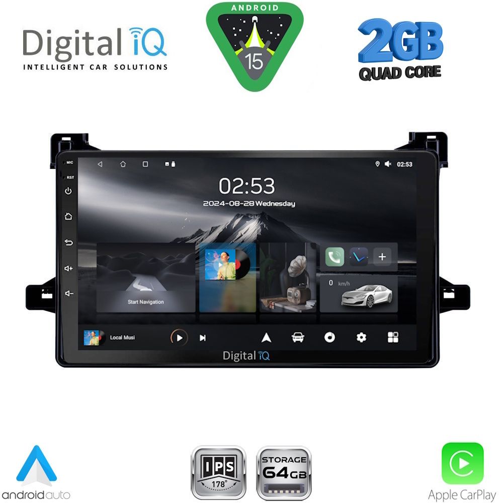 Βλησαρούλης Car Center - DIGITAL IQ RSD 1727_CPA (9inc) MULTIMEDIA TABLET for TOYOTA PRIUS mod. 2016-2020