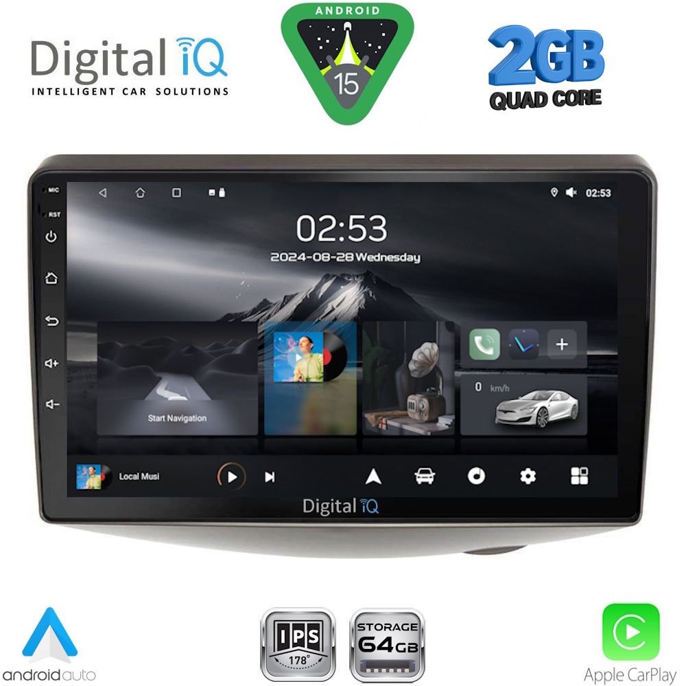 Βλησαρούλης Car Center - DIGITAL IQ RSD 1735_CPA (9inc) MULTIMEDIA TABLET for TOYOTA YARIS mod. 1999-2006