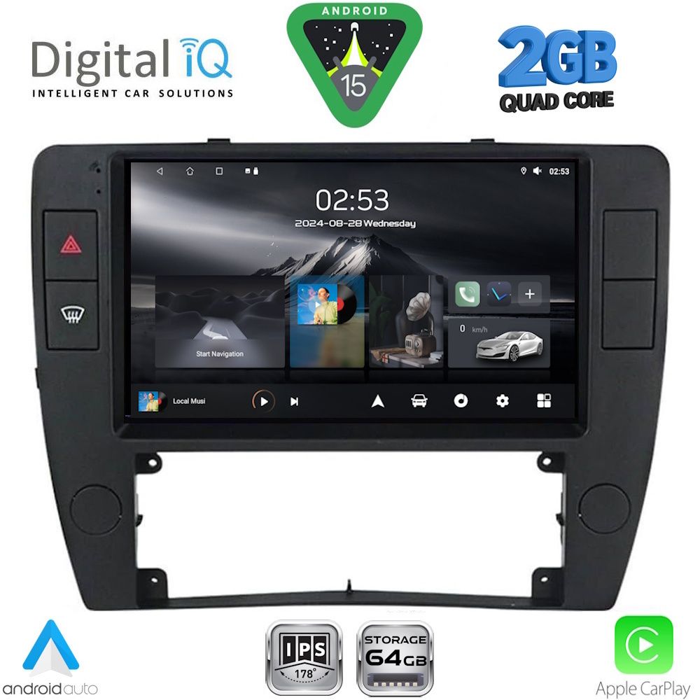 Βλησαρούλης Car Center - DIGITAL IQ RSD 1749_CPA  (9inc) MULTIMEDIA TABLET for VW PASSAT mod. 2000-2005