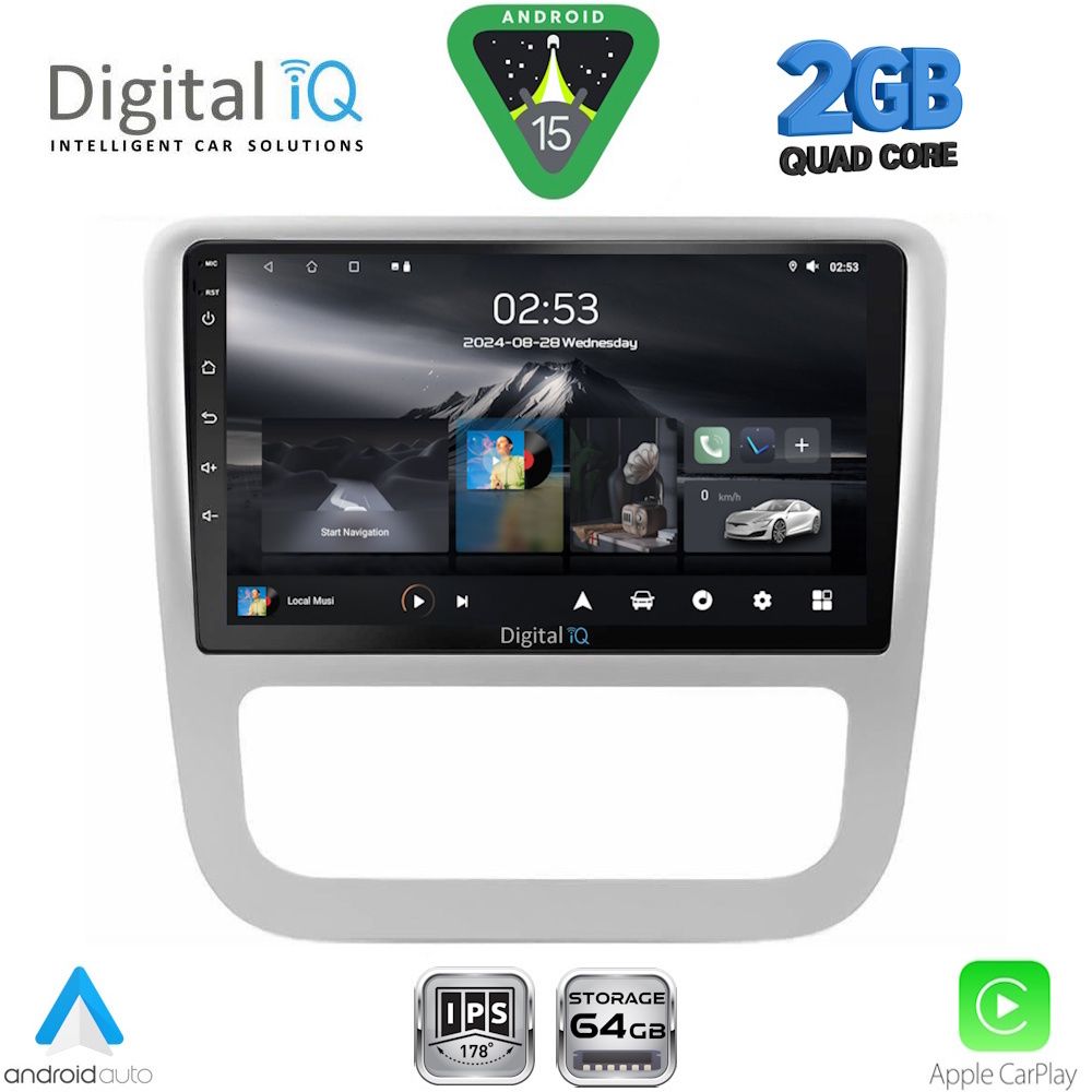 Βλησαρούλης Car Center - DIGITAL IQ RSD 1751_CPA CLIMA (9inc) MULTIMEDIA TABLET for VW EOS mod. 2006-2016 - SCIROCCO mod. 2011-2014