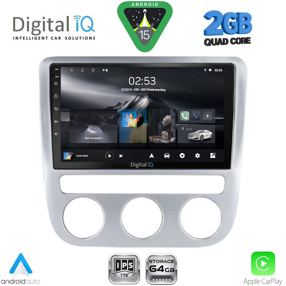 Βλησαρούλης Car Center - DIGITAL IQ RSD 1752_CPA CLIMA (9inc) MULTIMEDIA TABLET for VW EOS mod. 2006-2016 - SCIROCCO mod. 2008-2010