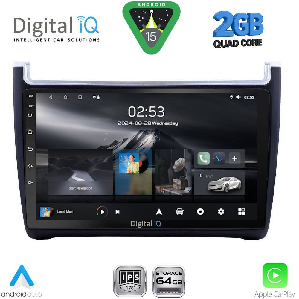 Βλησαρούλης Car Center - DIGITAL IQ RSD 1757_CPA (9inc) MULTIMEDIA TABLET for VW POLO mod. 2014-2017