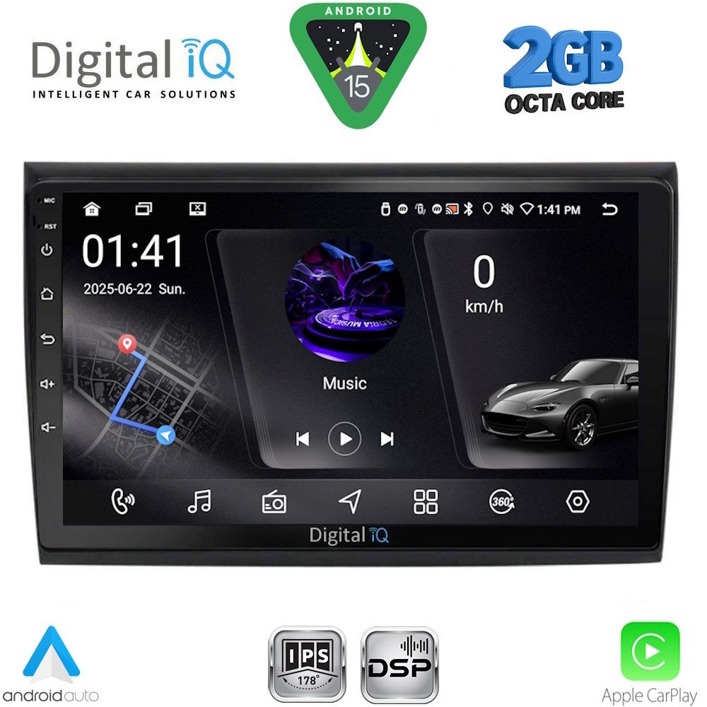 Βλησαρούλης Car Center - DIGITAL IQ RSF 4136_CPA (9inc) MULTIMEDIA TABLET for FIAT BRAVO mod. 2007-2019