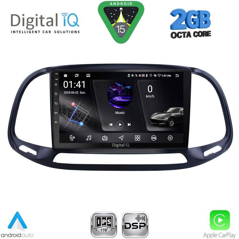 Βλησαρούλης Car Center - DIGITAL IQ RSF 4138_CPA (9inc) MULTIMEDIA TABLET for FIAT DOBLO – OPEL COMBO mod. 2015-2018