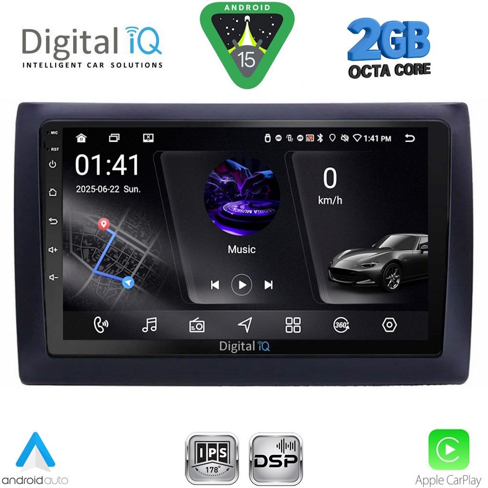 Βλησαρούλης Car Center - DIGITAL IQ RSF 4145_CPA (9inc) MULTIMEDIA TABLET for FIAT STILO mod. 2001-2007