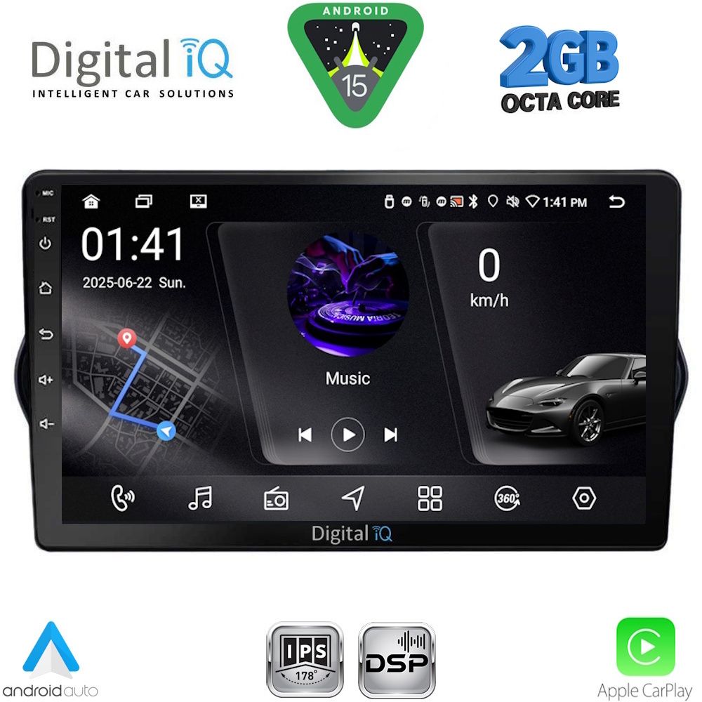 Βλησαρούλης Car Center - DIGITAL IQ RSF 4148_CPA (9inc) MULTIMEDIA TABLET for FIAT TIPO mod. 2015-2023