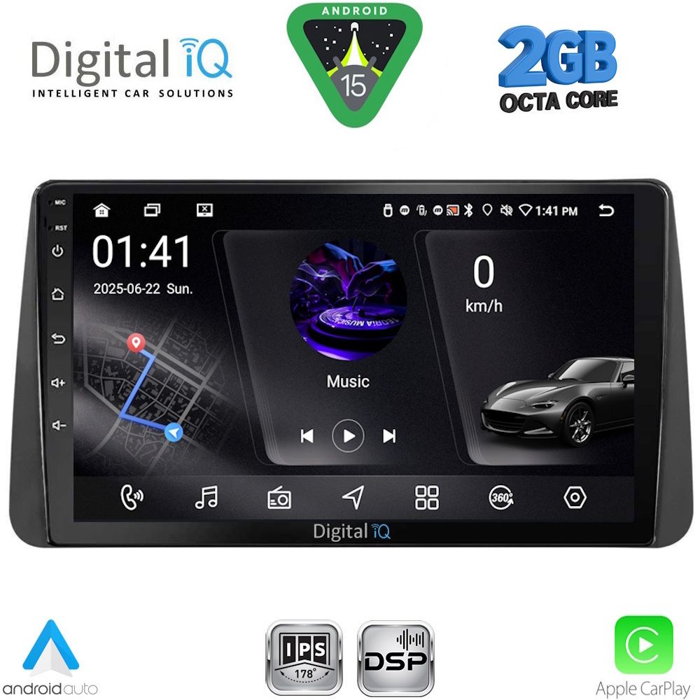 Βλησαρούλης Car Center - DIGITAL IQ RSF 4149_CPA DASH (9inc) MULTIMEDIA TABLET for FIAT TIPO mod. 2018-2023