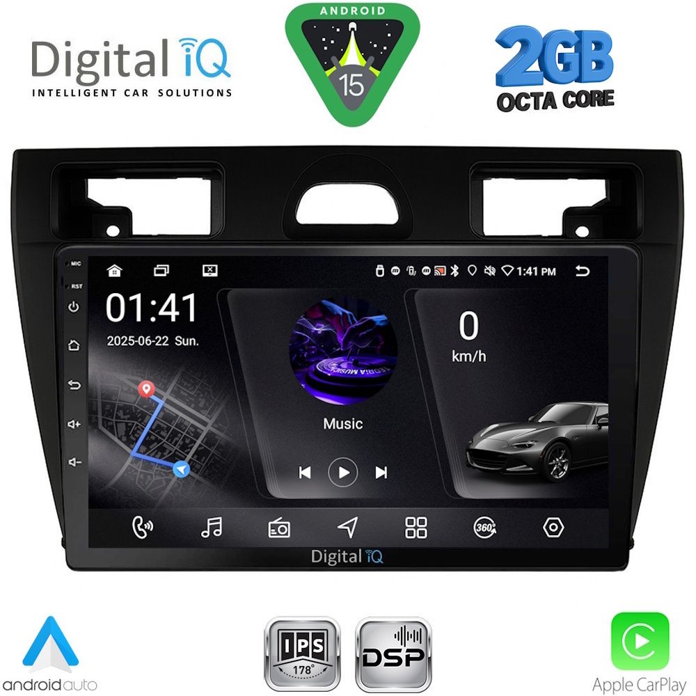 Βλησαρούλης Car Center - DIGITAL IQ RSF 4153BL_CPA (9inc) MULTIMEDIA TABLET for FORD FIESTA mod. 2005-2008 (BLACK)