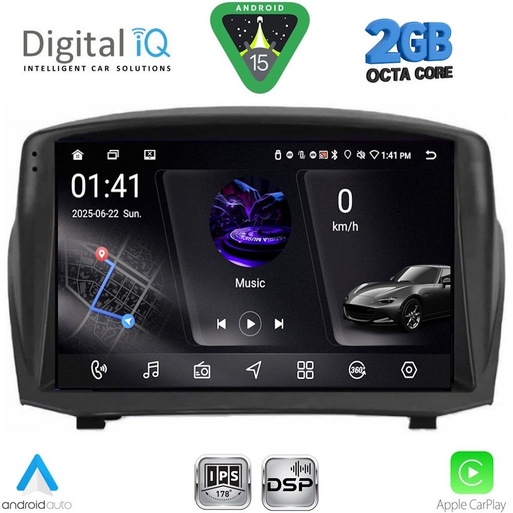Βλησαρούλης Car Center - DIGITAL IQ RSF 4154B_CPA (9inc) MULTIMEDIA TABLET for FORD FIESTA mod. 2008-2017