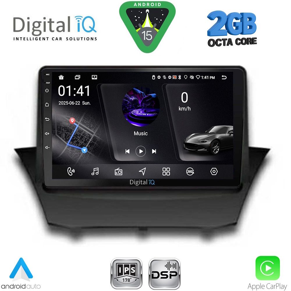 Βλησαρούλης Car Center - DIGITAL IQ RSF 4154A_CPA (9inc) MULTIMEDIA TABLET for FORD FIESTA mod. 2008-2017