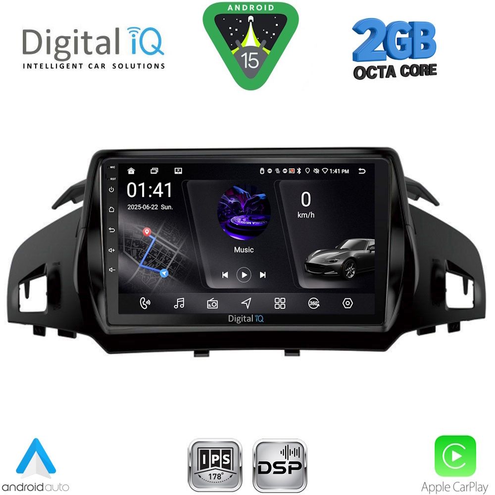Βλησαρούλης Car Center - DIGITAL IQ RSF 4160_CPA (9inc) MULTIMEDIA TABLET for FORD KUGA mod. 2013-2019 – CMAX mod. 2011-2020