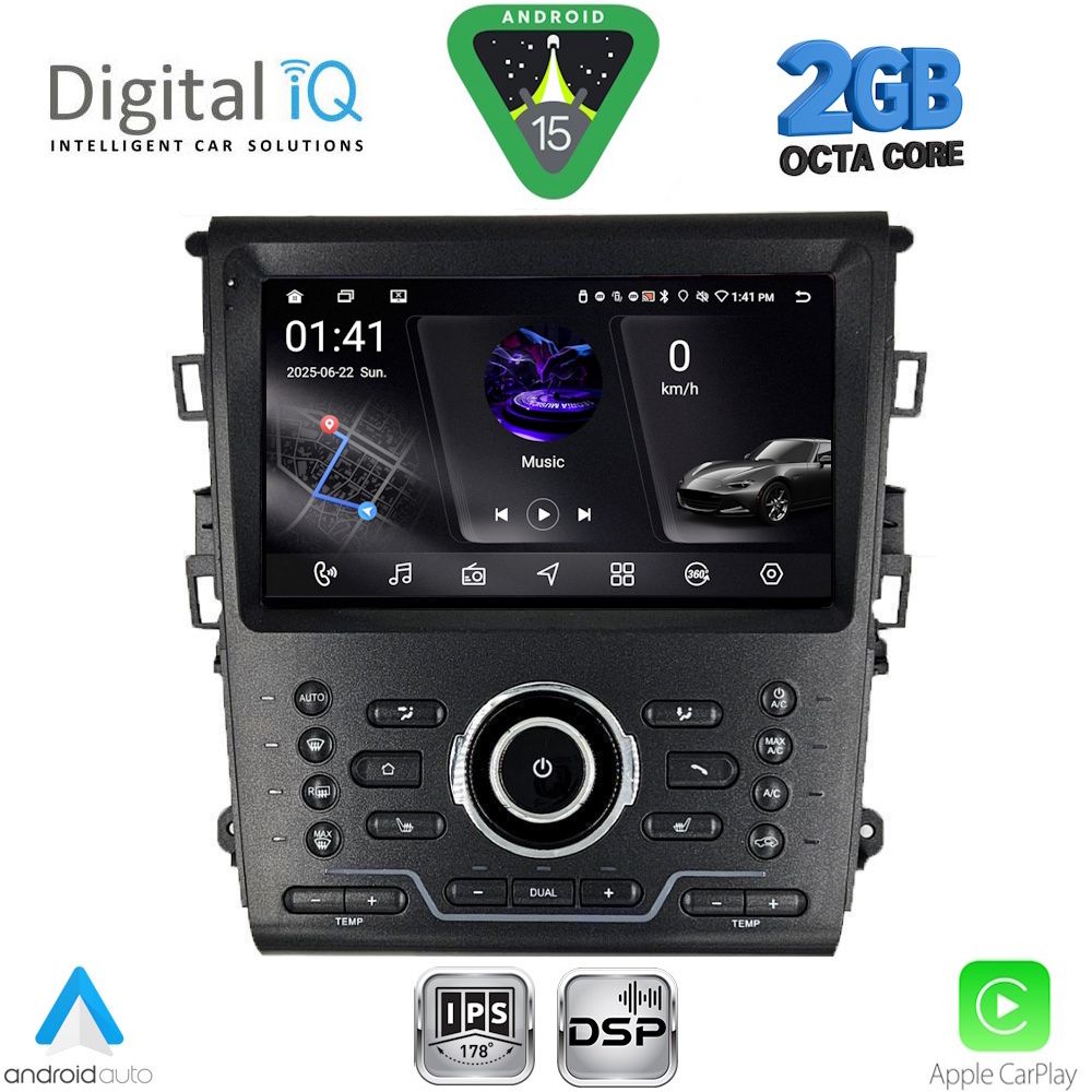 Βλησαρούλης Car Center - DIGITAL IQ RSF 4164_CPA CLIMA (9inc) MULTIMEDIA TABLET for FORD MONDEO mod. 2014-2023