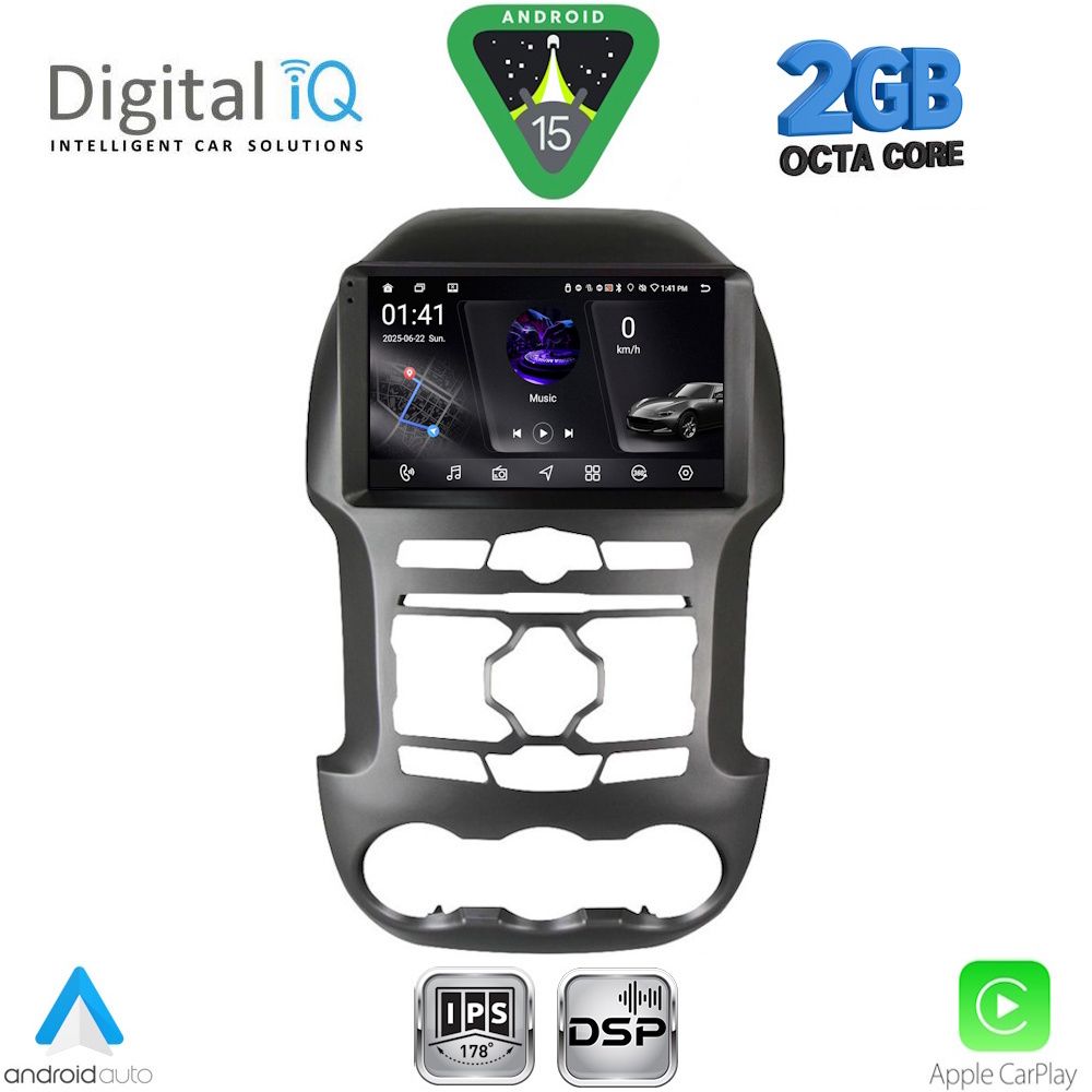 Βλησαρούλης Car Center - DIGITAL IQ RSF 4171S_CPA (9inc) MULTIMEDIA TABLET for FORD RANGER mod. 2011-2015