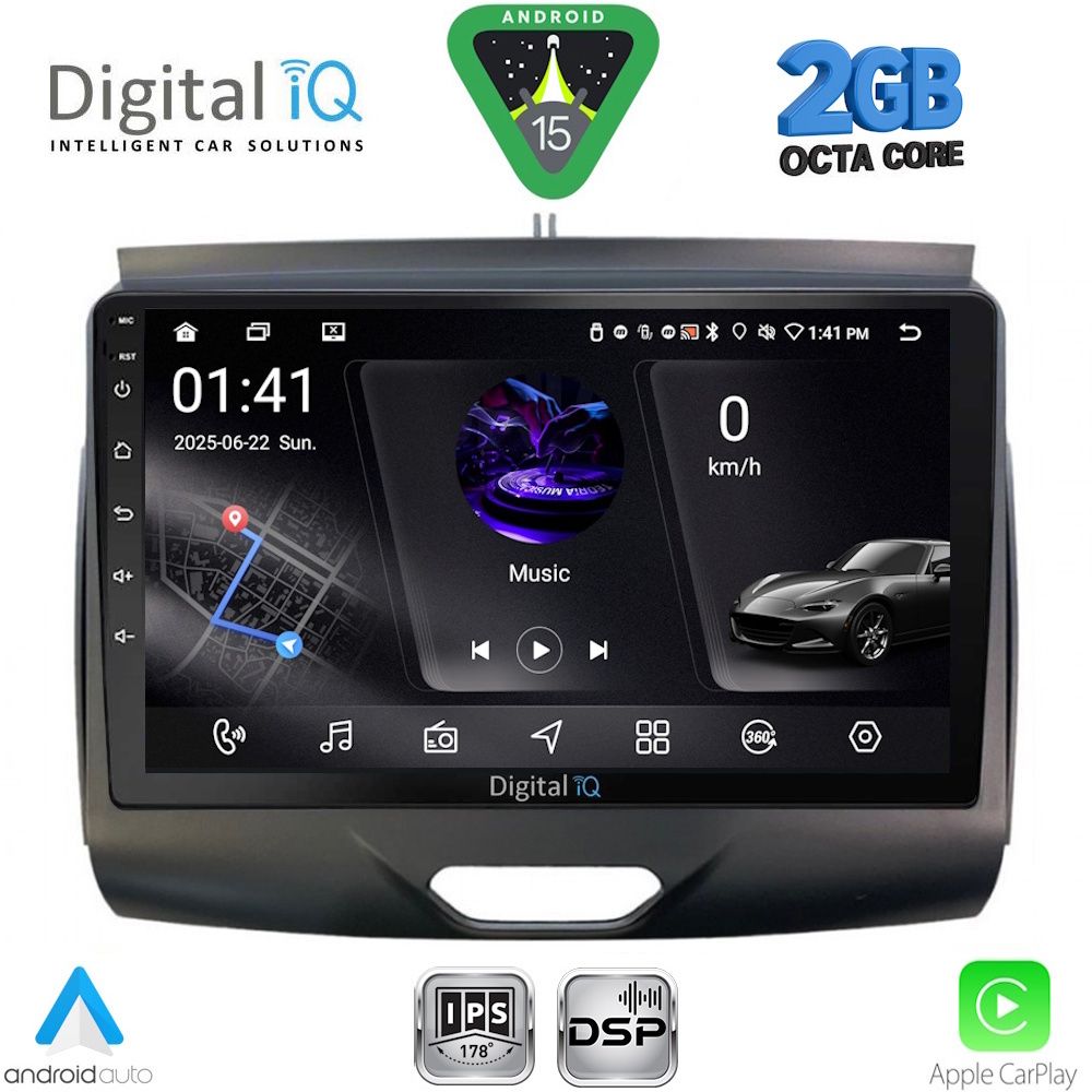 Βλησαρούλης Car Center - DIGITAL IQ RSF 4172_CPA (9inc) MULTIMEDIA TABLET for FORD RANGER mod. 2015-2018