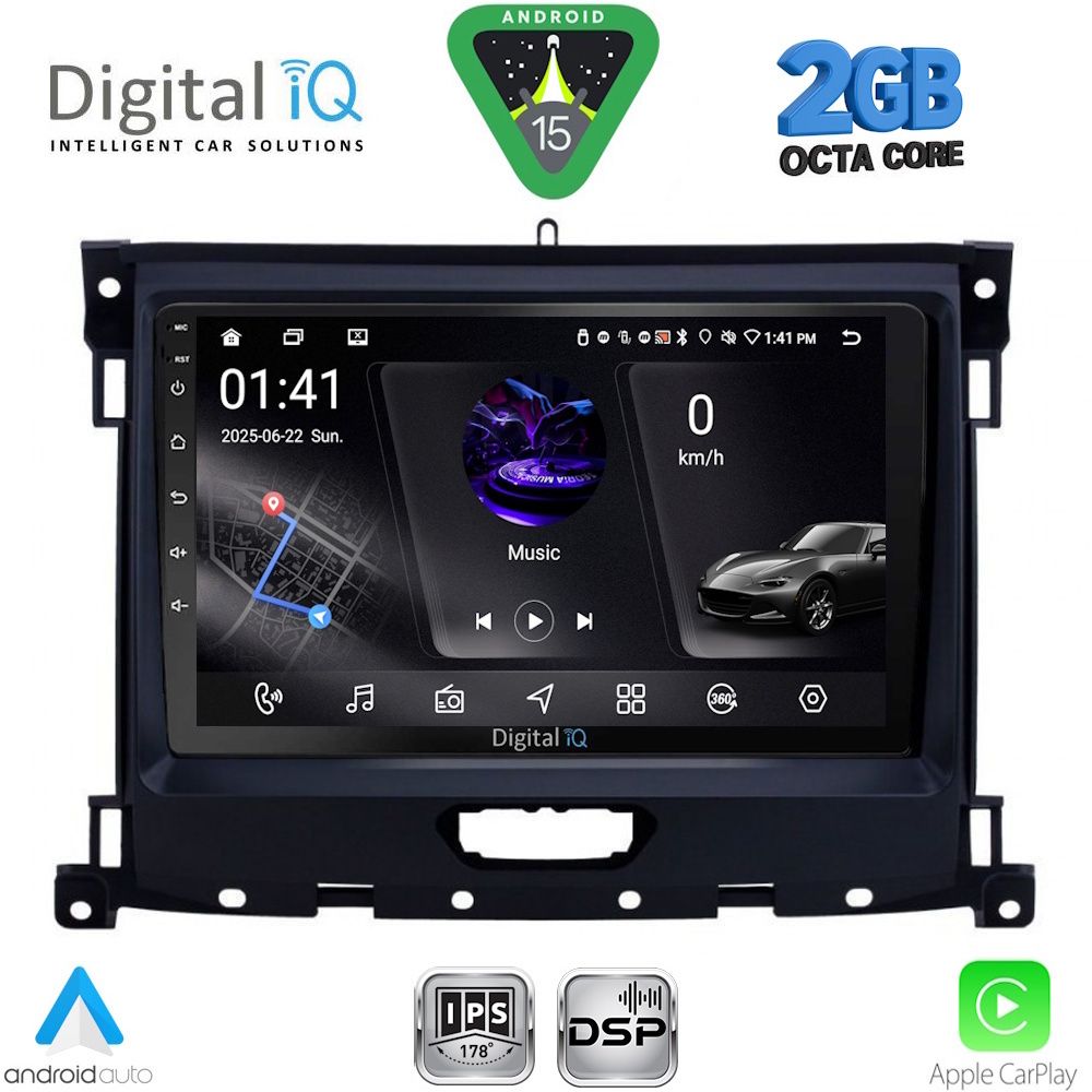 Βλησαρούλης Car Center - DIGITAL IQ RSF 4173_CPA (9inc) MULTIMEDIA TABLET for FORD RANGER mod. 2018-2023