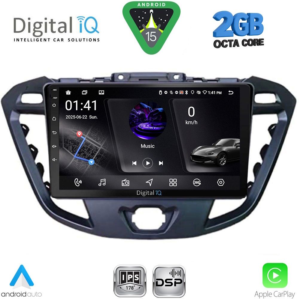 Βλησαρούλης Car Center - DIGITAL IQ RSF 4177_CPA (9inc) MULTIMEDIA TABLET for FORD TRANSIT CUSTOM | TOURNEO CUSTOM mod. 2013-2019