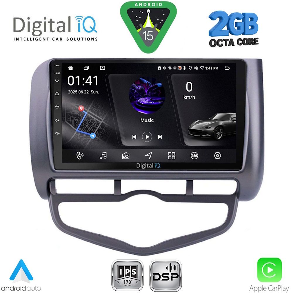 Βλησαρούλης Car Center - DIGITAL IQ RSF 4210_CPA CLIMA (9inc) MULTIMEDIA TABLET for HONDA JAZZ mod. 2002-2008