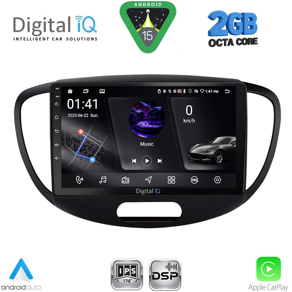 Βλησαρούλης Car Center - DIGITAL IQ RSF 4223_CPA (9inc) MULTIMEDIA TABLET for HYUNDAI i10 mod. 2008-2013