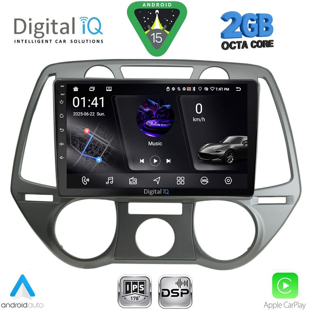 Βλησαρούλης Car Center - DIGITAL IQ RSF 4228_CPA A/C (9inc) MULTIMEDIA TABLET for HYUNDAI i20 mod. 2008-2012