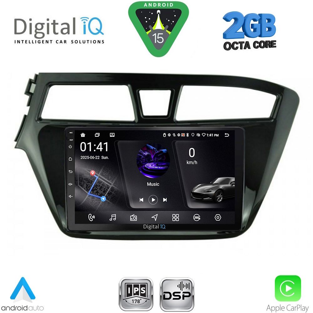 Βλησαρούλης Car Center - DIGITAL IQ RSF 4229_CPA (9inc) MULTIMEDIA TABLET for HYUNDAI i20 mod. 2014-2018