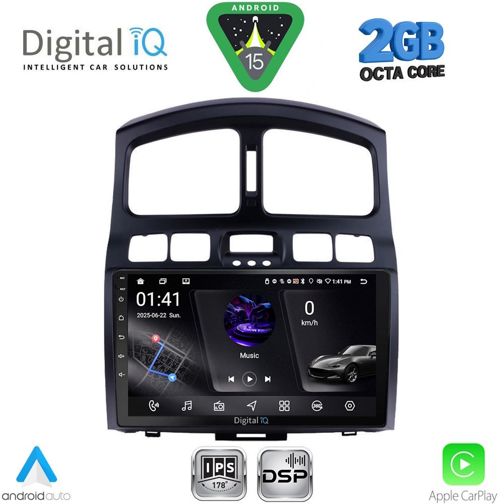Βλησαρούλης Car Center - DIGITAL IQ RSF 4236_CPA (9inc) MULTIMEDIA TABLET for HYUNDAI SANTA FE  mod. 2003-2006