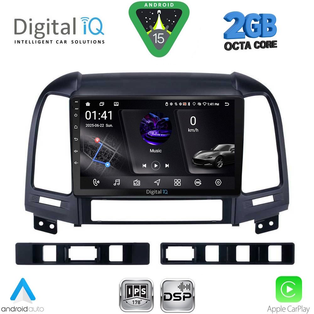 Βλησαρούλης Car Center - DIGITAL IQ RSF 4239_CPA (9inc) MULTIMEDIA TABLET for HYUNDAI SANTA FE  mod. 2005-2013