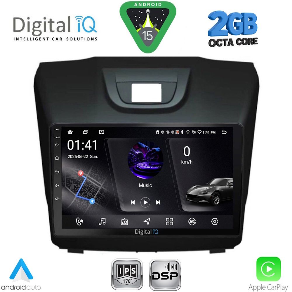 Βλησαρούλης Car Center - DIGITAL IQ RSF 4255_CPA (9inc) MULTIMEDIA TABLET for ISUZU DMAX mod. 2012-2020