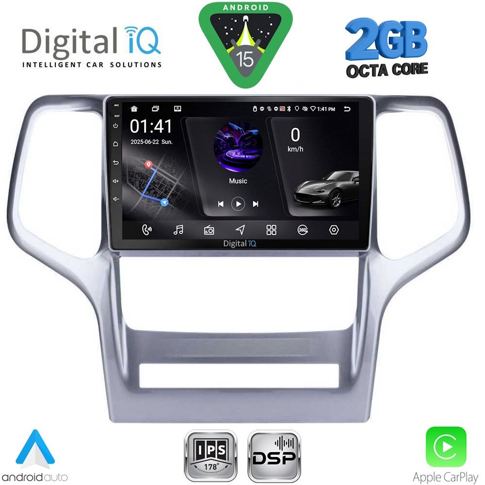 Βλησαρούλης Car Center - DIGITAL IQ RSF 4282_CPA (9inc) MULTIMEDIA TABLET for JEEP GRAND CHEROKEE mod. 2011-2014
