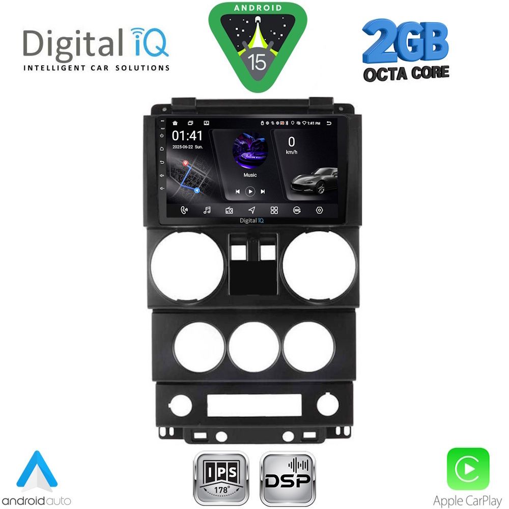 Βλησαρούλης Car Center - DIGITAL IQ RSF 4293_CPA (9inc) MULTIMEDIA TABLET for JEEP WRANGLER  mod. 2006-2011