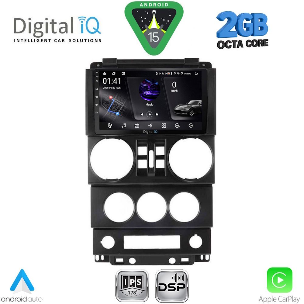 Βλησαρούλης Car Center - DIGITAL IQ RSF 4294_CPA (9inc) MULTIMEDIA TABLET for JEEP WRANGLER  mod. 2006-2011
