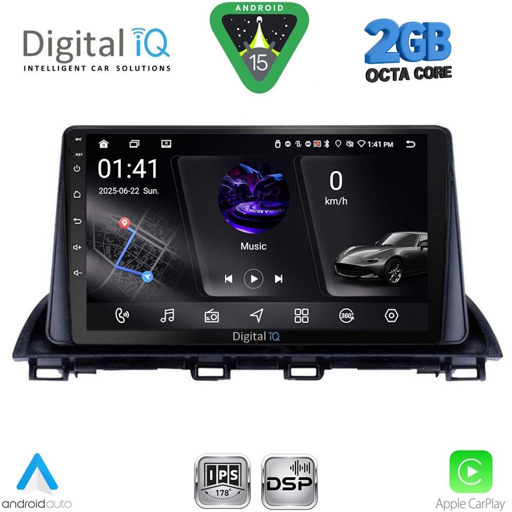 Βλησαρούλης Car Center - DIGITAL IQ RSF 4367_CPA (9inc) MULTIMEDIA TABLET for MAZDA 3 mod. 2014-2019