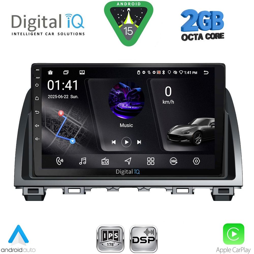 Βλησαρούλης Car Center - DIGITAL IQ RSF 4378_CPA (9inc) MULTIMEDIA TABLET for MAZDA 6 mod. 2012-2017