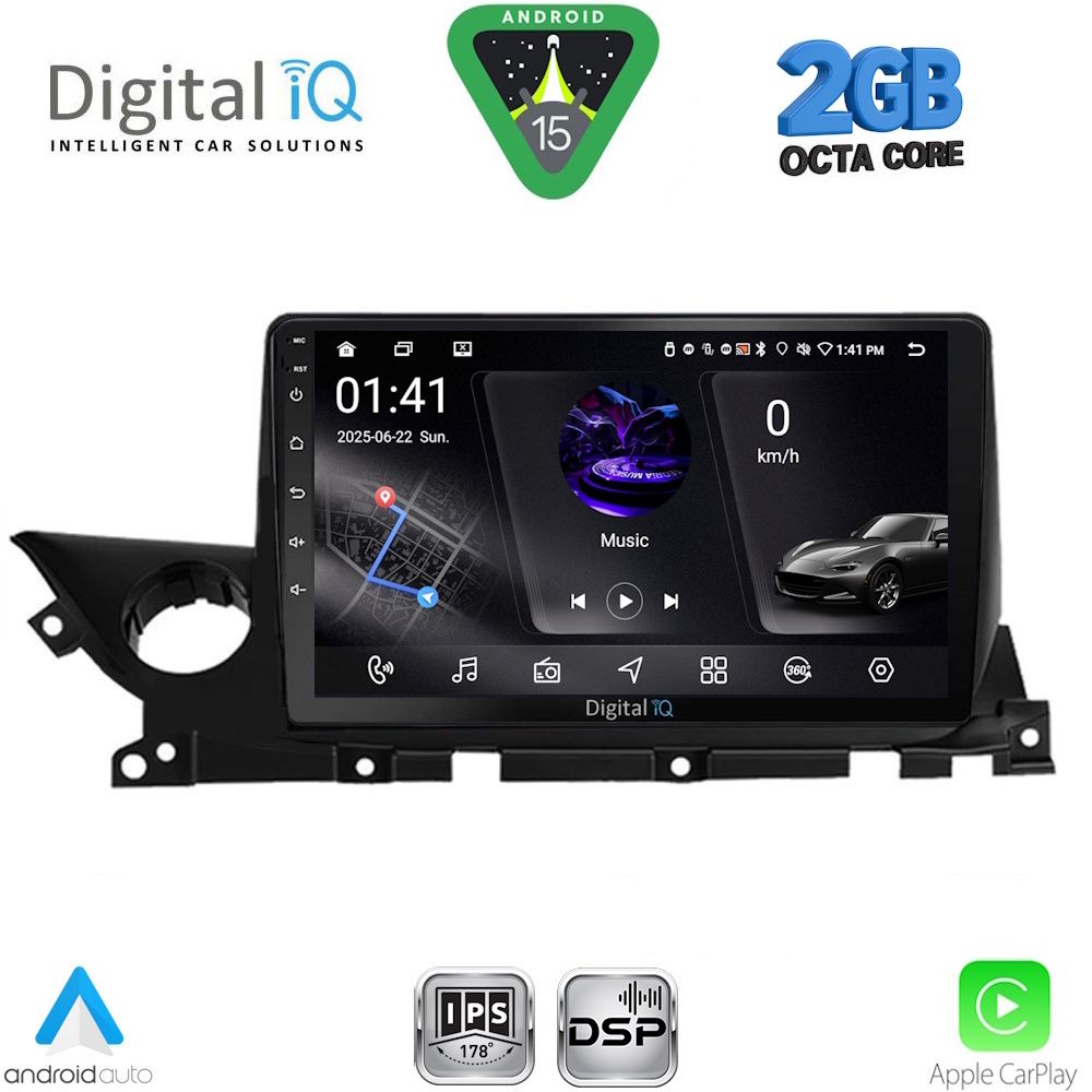 Βλησαρούλης Car Center - DIGITAL IQ RSF 4379B_CPA (9inc) MULTIMEDIA TABLET for MAZDA 6 mod. 2021-2026