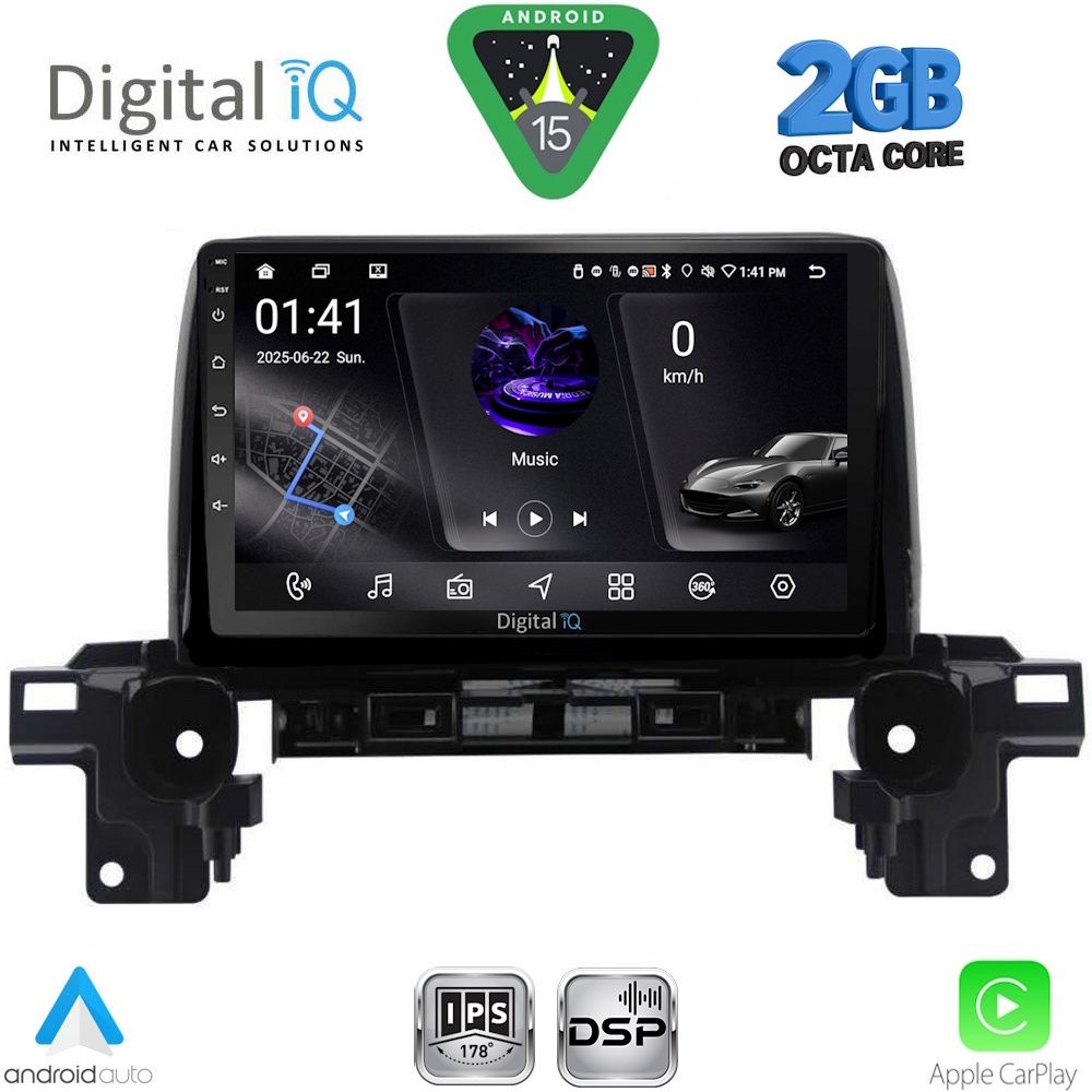 Βλησαρούλης Car Center - DIGITAL IQ RSF 4381_CPA (9inc) MULTIMEDIA TABLET for MAZDA CX5 mod. 2017-2025