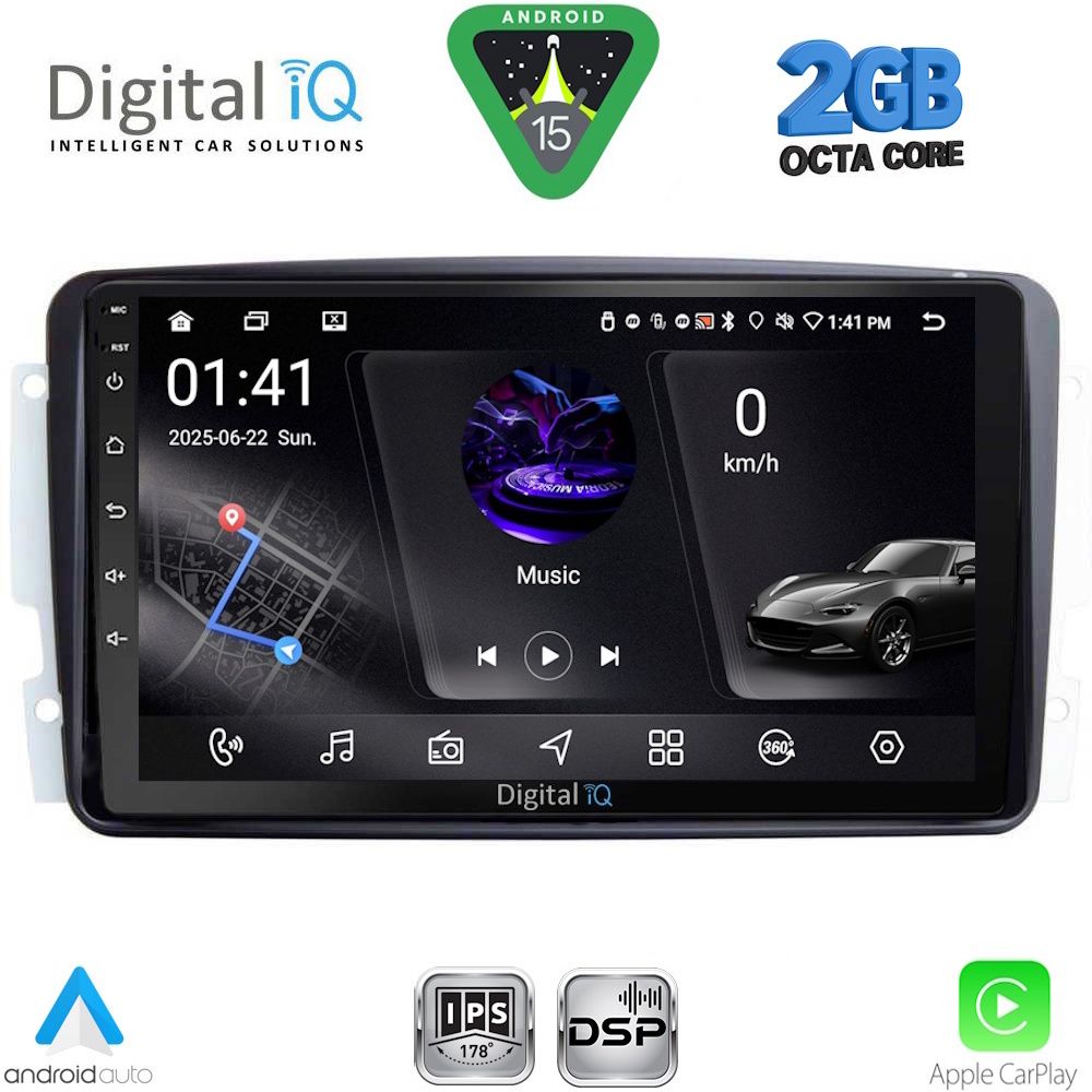 Βλησαρούλης Car Center - DIGITAL IQ RSF 4401_CPA (9inc) MULTIMEDIA TABLET for MERCEDES CLK (W209) mod. 2000-2004