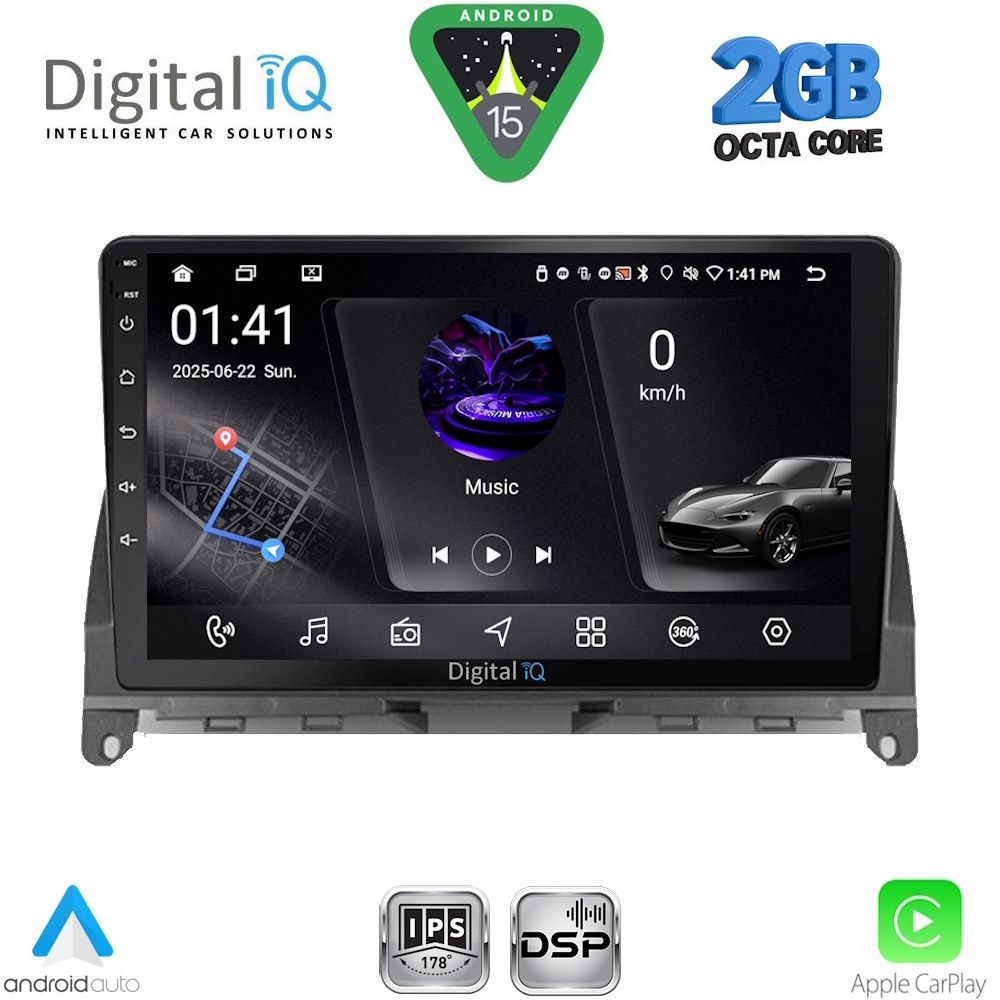 Βλησαρούλης Car Center - DIGITAL IQ RSF 4405_CPA (9inc) MULTIMEDIA TABLET for MERCEDES C (W204) mod. 2007-2011