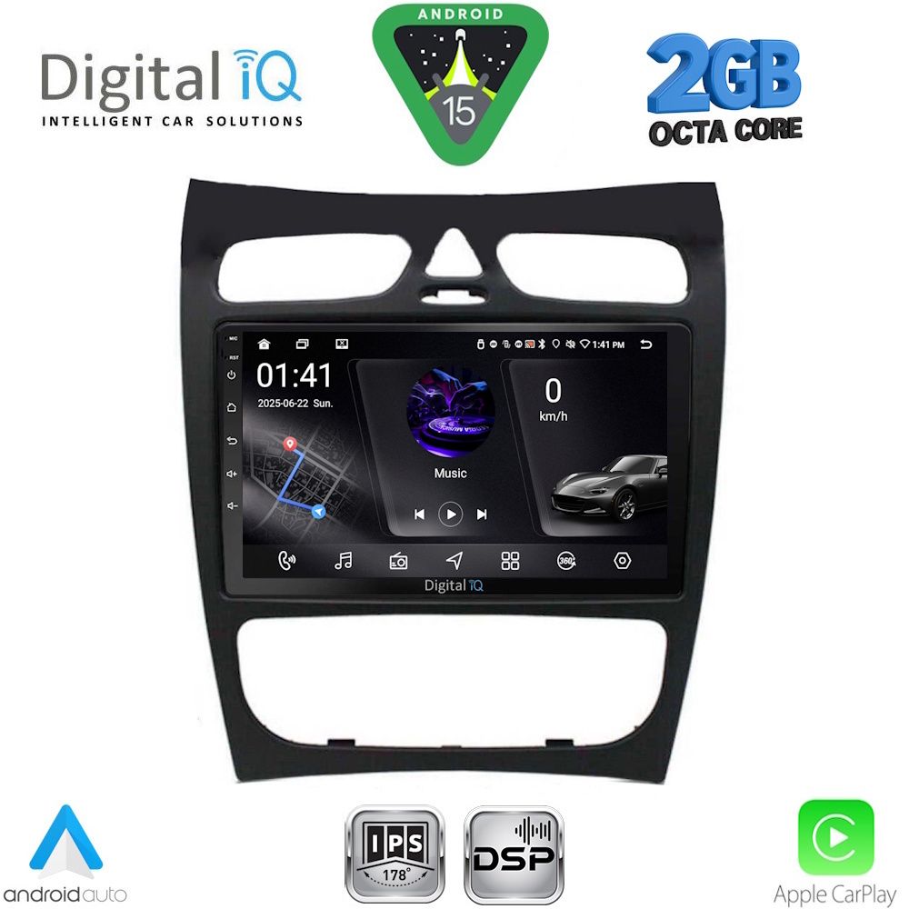 Βλησαρούλης Car Center - DIGITAL IQ RSF 4406_CPA (9inc) MULTIMEDIA TABLET for MERCEDES CLK (W209) mod. 2000-2004