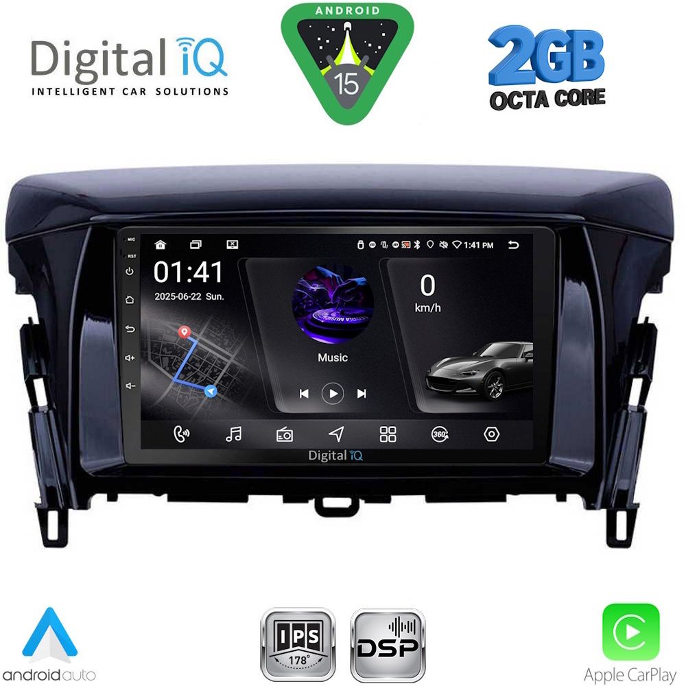 Βλησαρούλης Car Center - DIGITAL IQ RSF 4432_CPA (9inc) MULTIMEDIA TABLET for MITSUBISHI ECLIPSE CROSS mod. 2018-2026