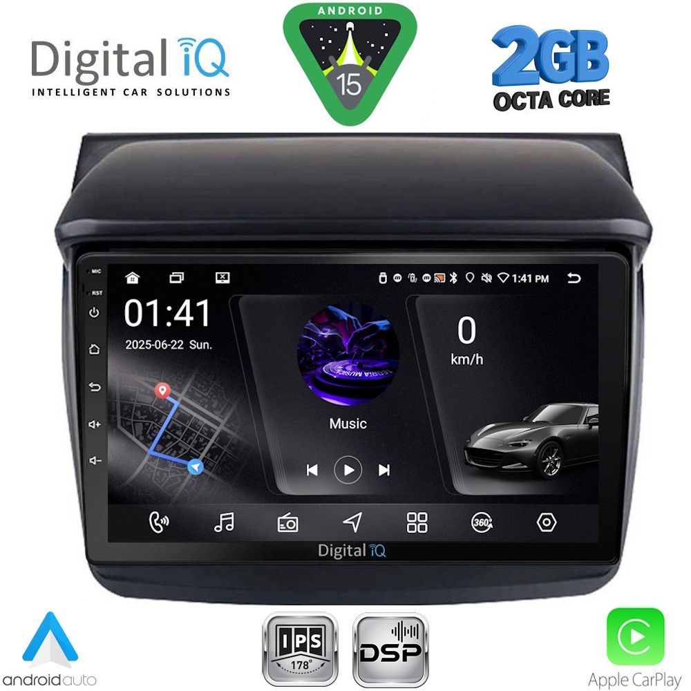 Βλησαρούλης Car Center - DIGITAL IQ RSF 4436_CPA (9inc) MULTIMEDIA TABLET for MITSUBISHI L200 mod. 2006-2015