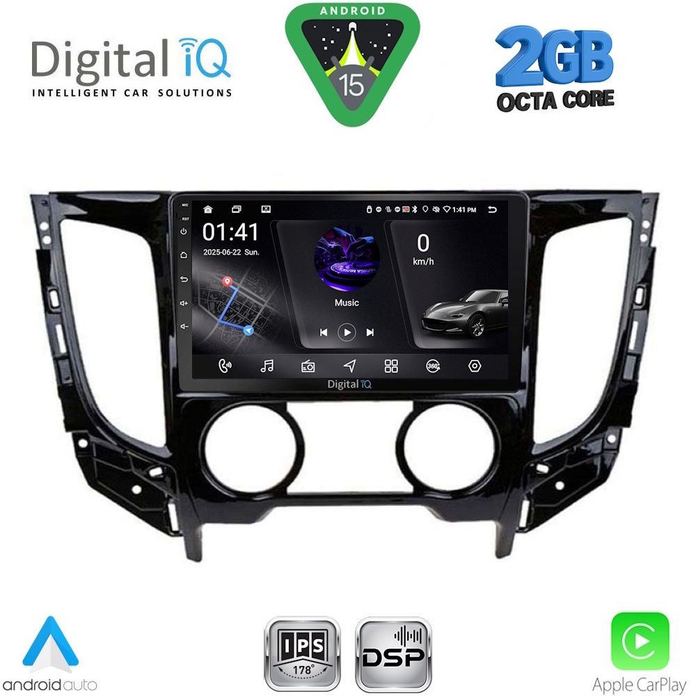 Βλησαρούλης Car Center - DIGITAL IQ RSF 4437_CPA A/C (9inc) MULTIMEDIA TABLET for MITSUBISHI L200 mod. 2015-2019 με A/C