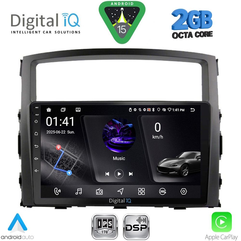 Βλησαρούλης Car Center - DIGITAL IQ RSF 4446_CPA (9inc) MULTIMEDIA TABLET for MITSUBISHI PAJERO mod. 2006-2013